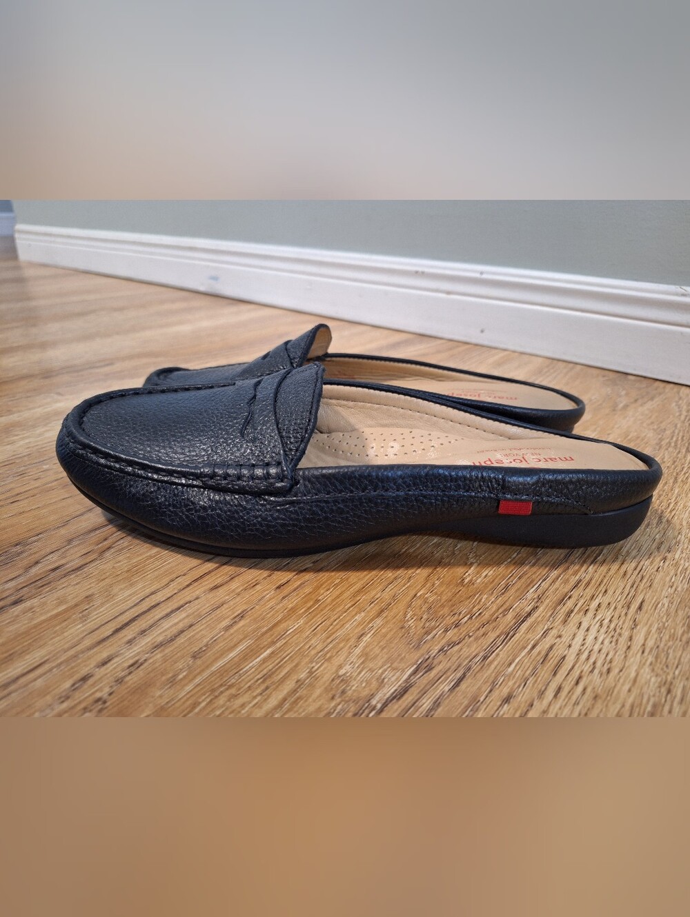 Marc Joseph New York Black Pebbled Leather Union Mule - 8.5 - Picture 4 of 13